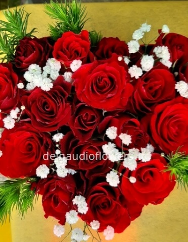 Scatola con Rose rosse