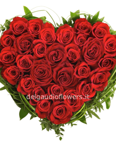 cuore rose rosse