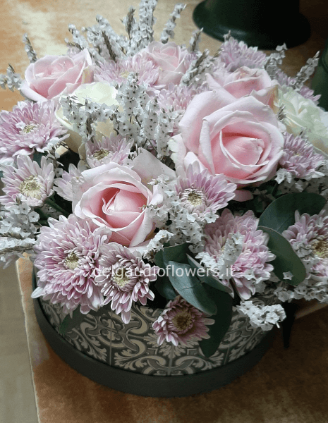Scatola con rose