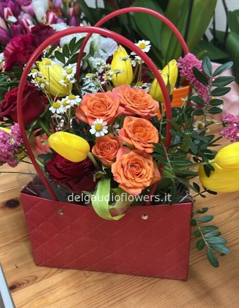 Borsetta di fiori misti vari colori
